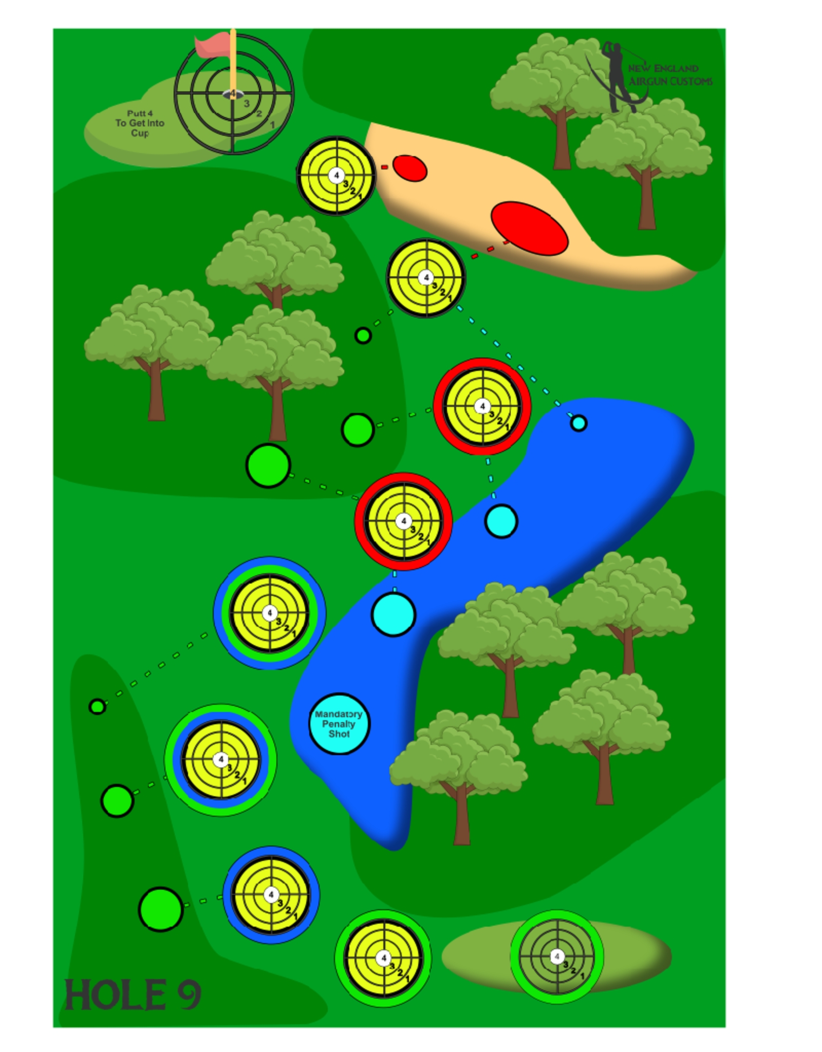 9 Hole Golf Target Pack Shoot Em Up 9 Targets New England Airgun Inc
