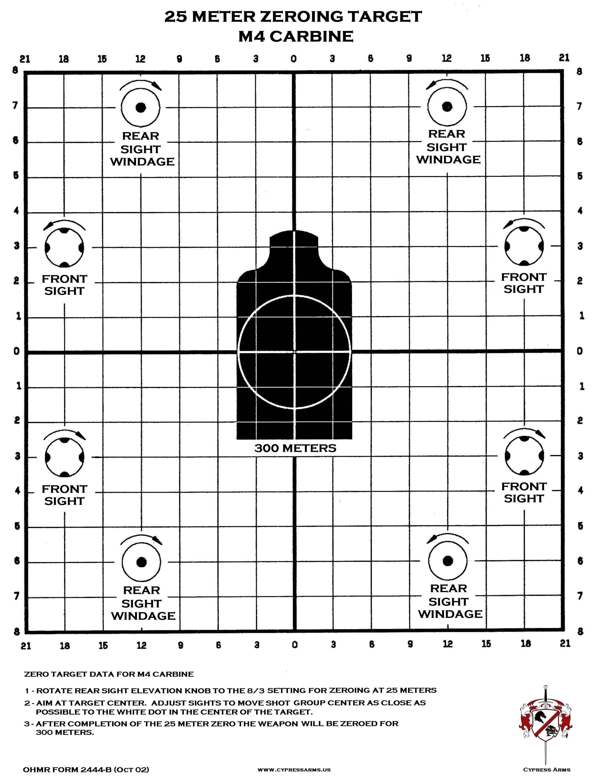 Printable Targets For Zeroing