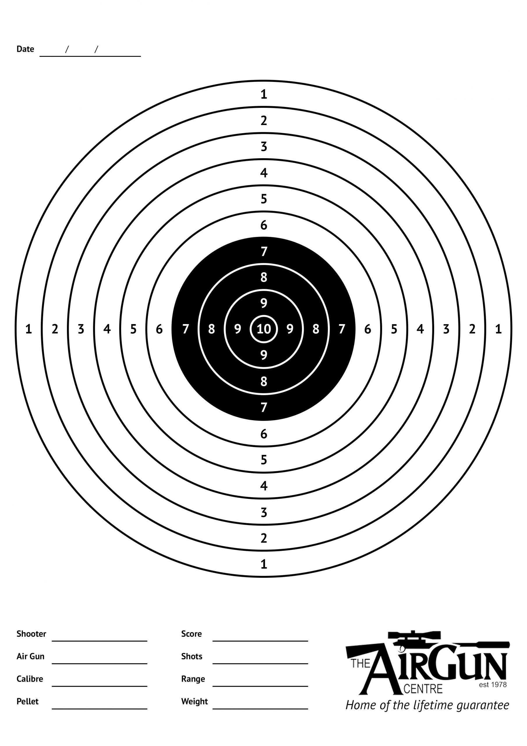 Printable Targets For Shooting 8 1/2 X 11