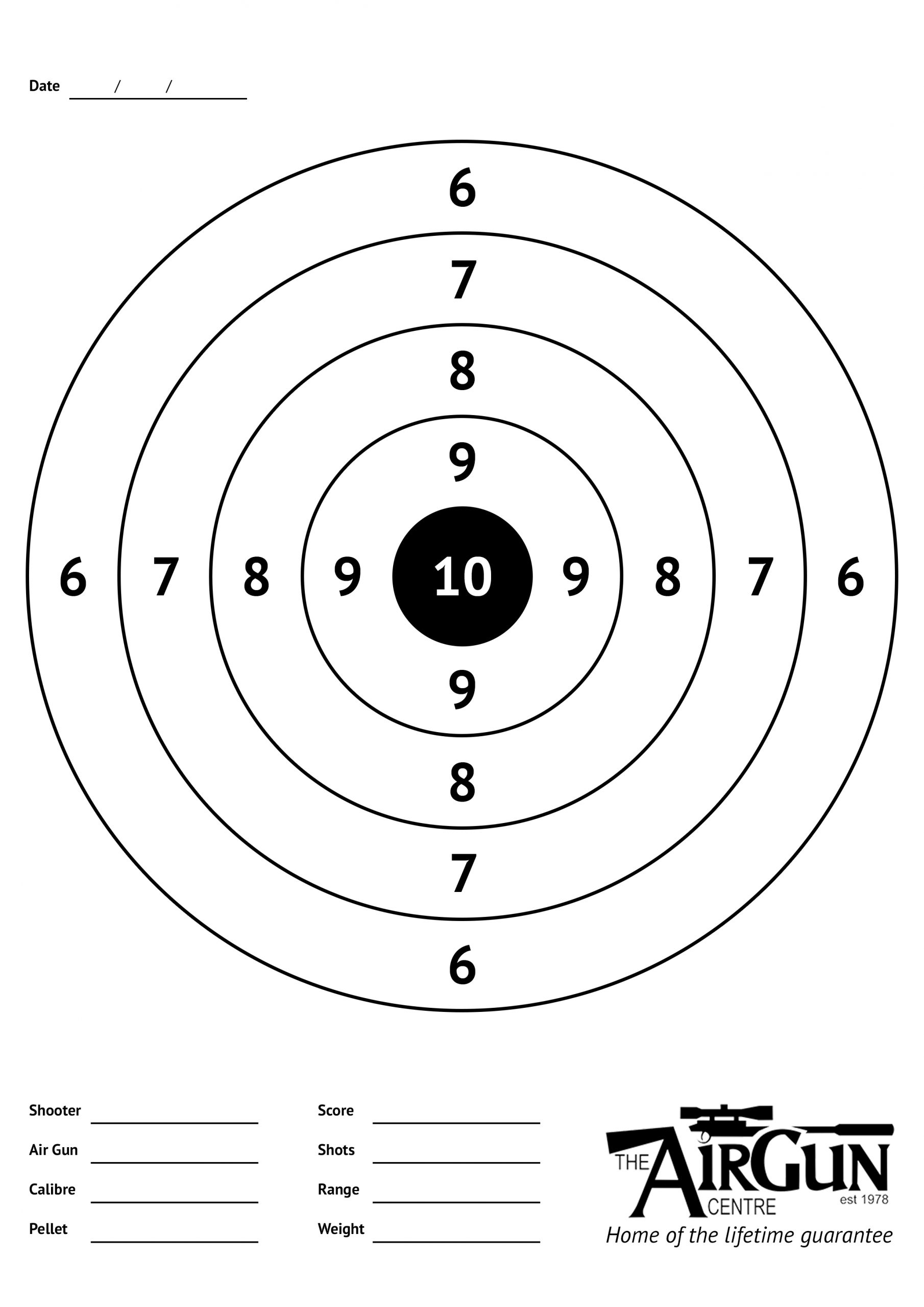 Printable Targets For Shooting Practice Rifle