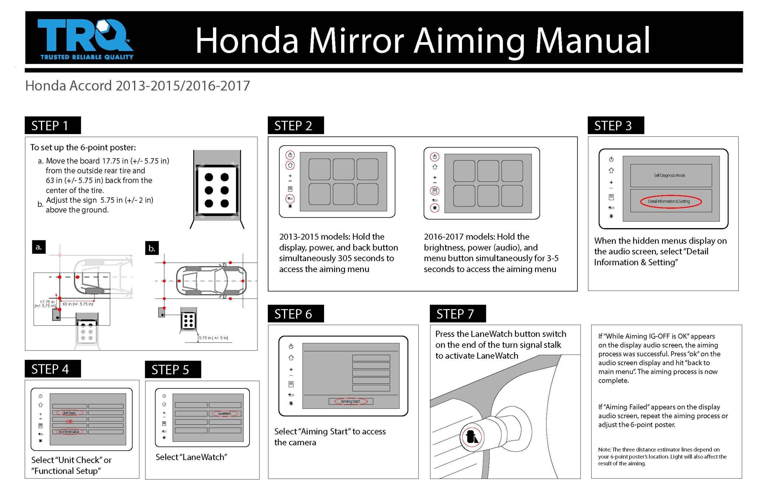 1A Auto How To Aim Your Honda LaneWatch Mirror Camera