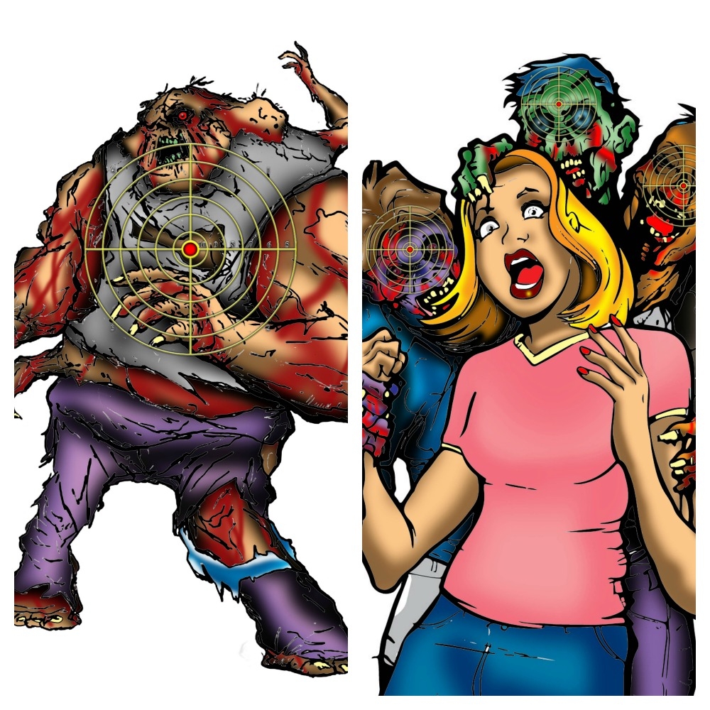 Free Printable Shooting Zombie Color Targets