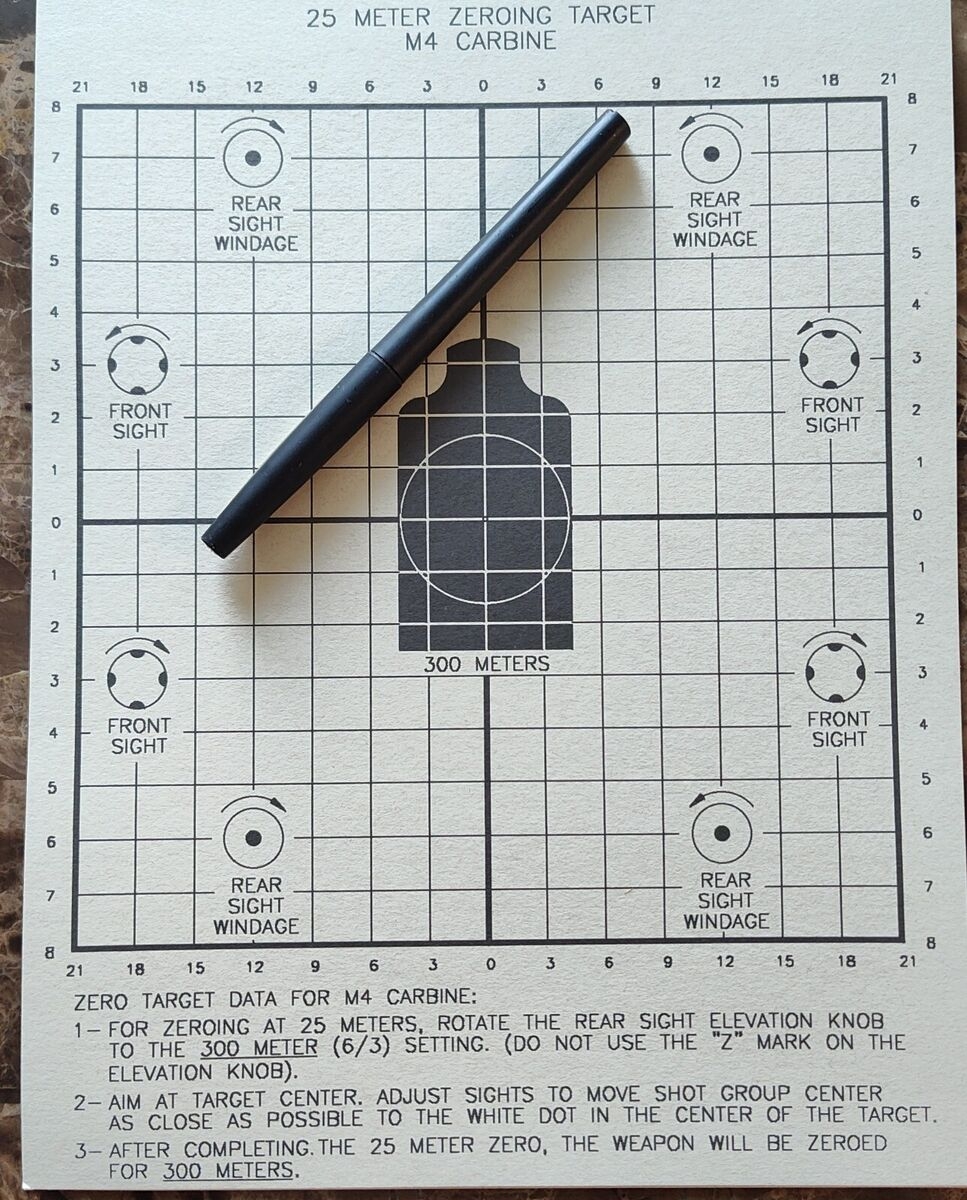 25 Meter Zeroing Target MASTER Copy EBay