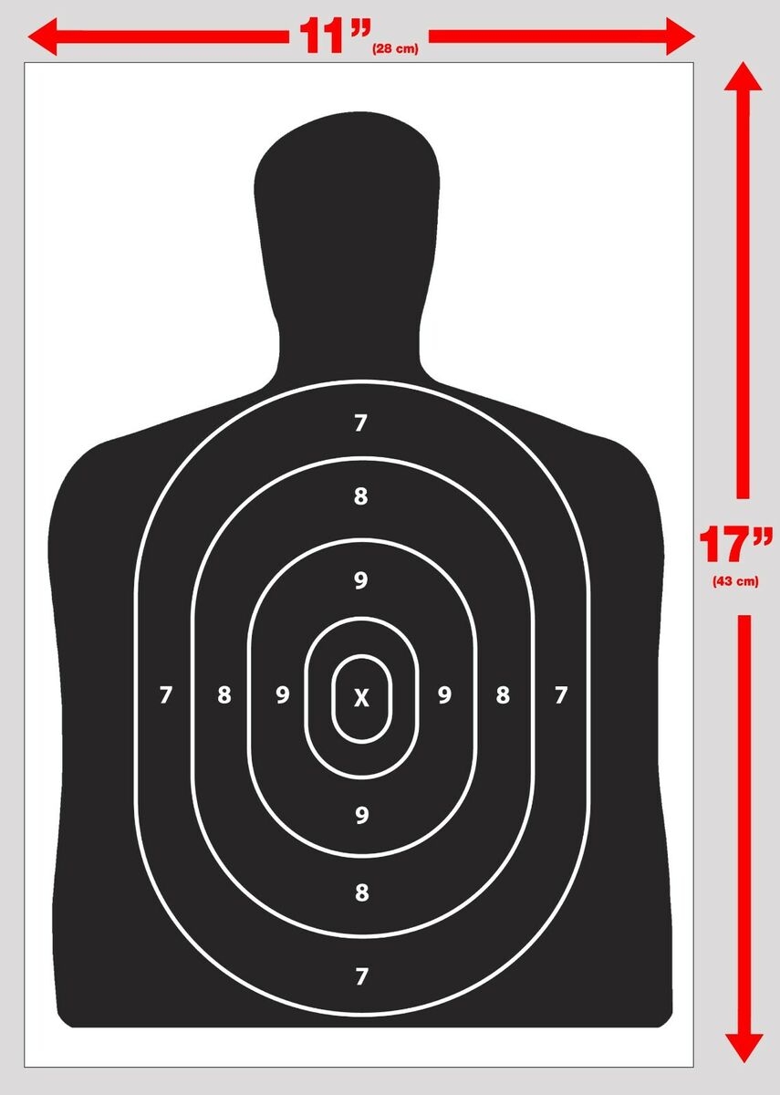 30 Silhouette Hand Gun Rifle Paper Shooting Targets Paper 11X17 EBay