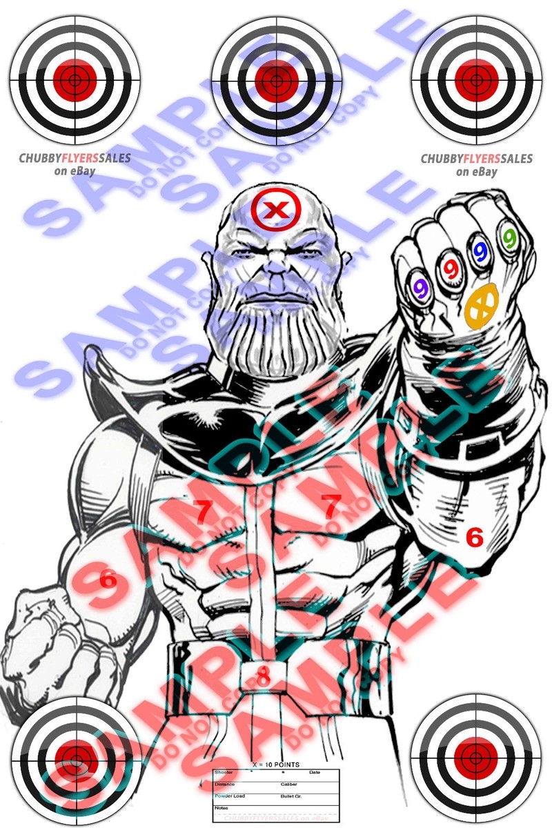 50 Thanos Infinity Cardstock Shooting Range Targets 12 X 18 War 2 EBay