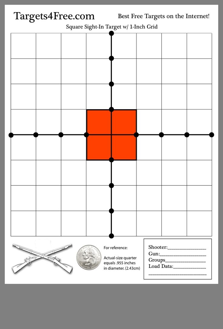 Quarter Piece For A Printable Target