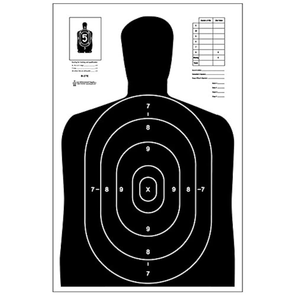 B27 Shooting Target Silhouette Printable