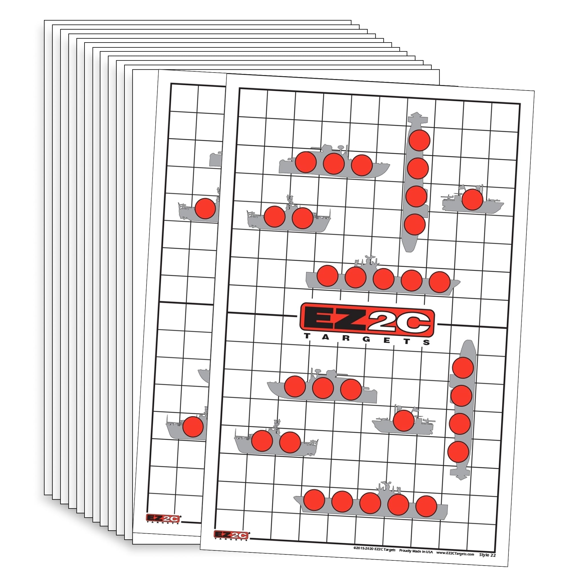 Printable Pistol Targets 8.5 X 11 Battleship