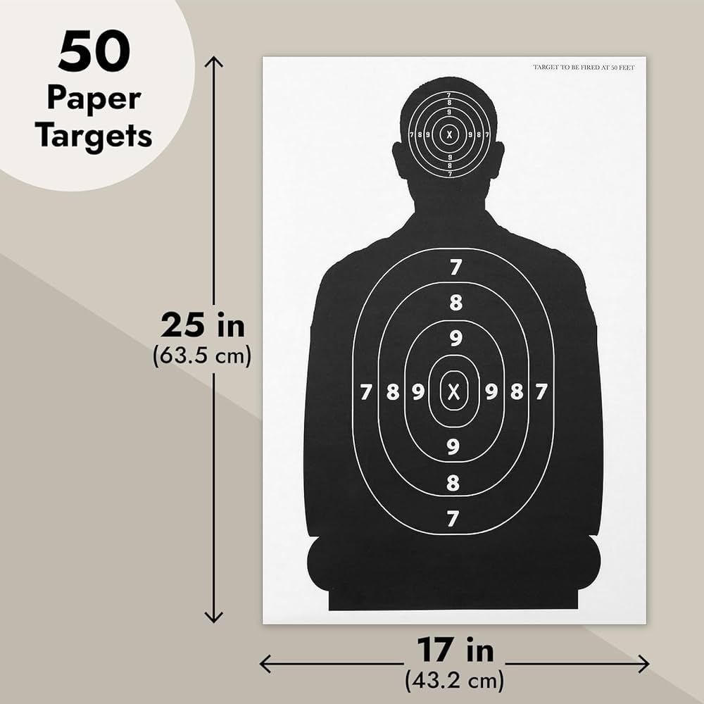50 Indoor Pistol Target Printable