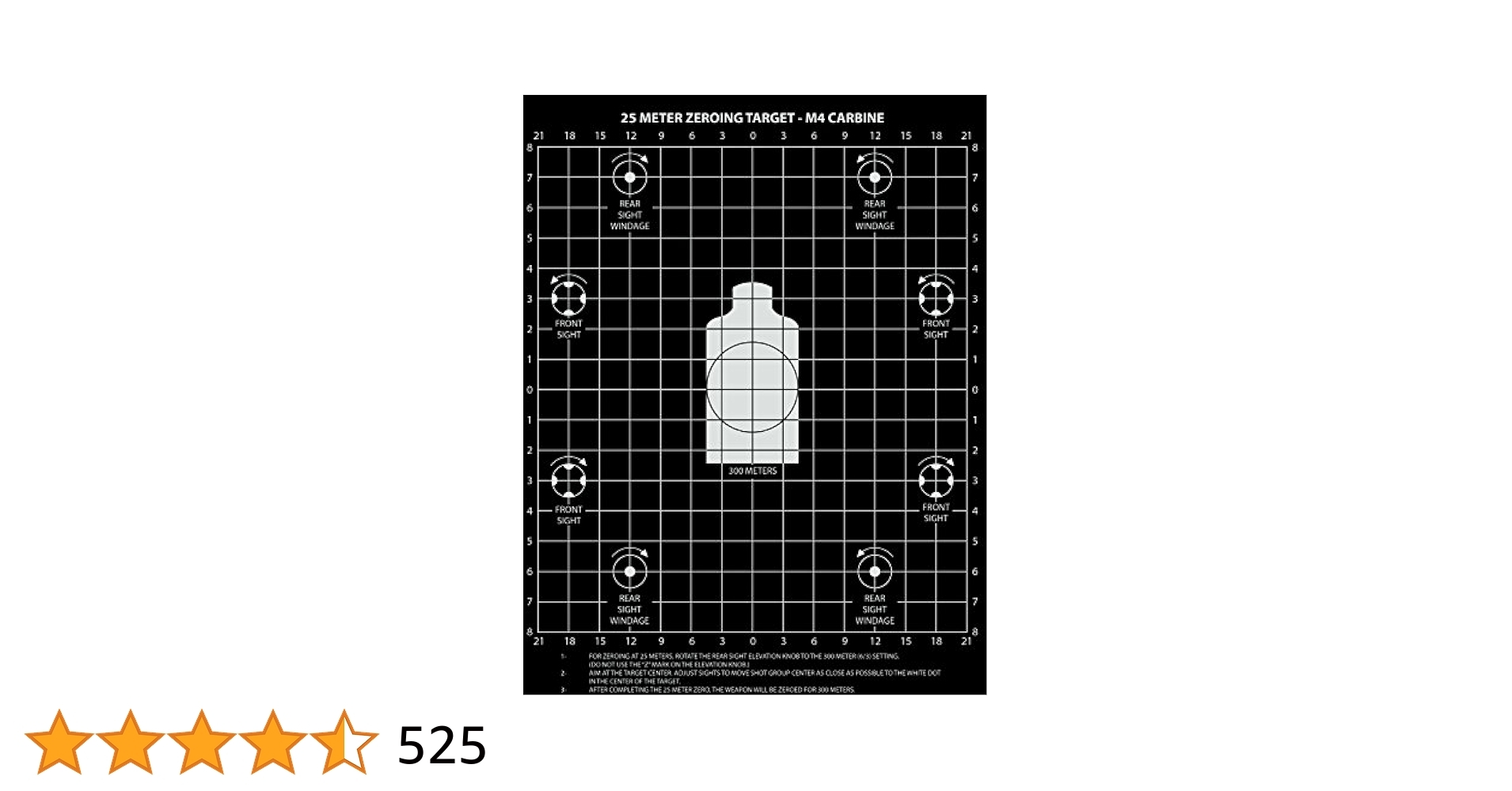 25 Merter Zero Target M4 Carbine Printable
