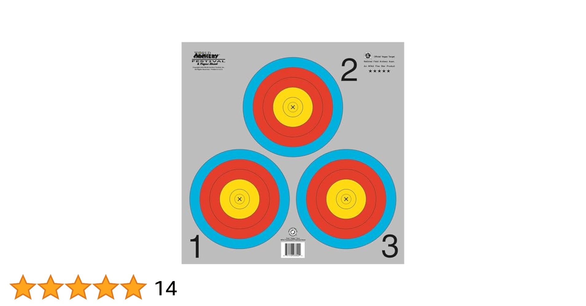 Amazon Maple Leaf NAA Official 3 Spot Color Target Vegas 100 pk Archery Equipment Sports Outdoors