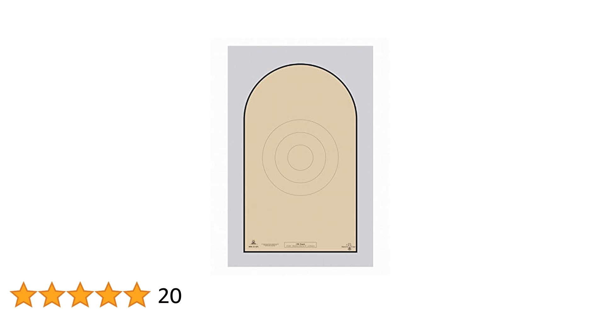 Amazon Official NRA D 1 Shooting Target Paper Target NRA World Action Pistol Championship Action Pistol 23 X 35 Bianchi Cup Black 100 Target Pack Sports Outdoors