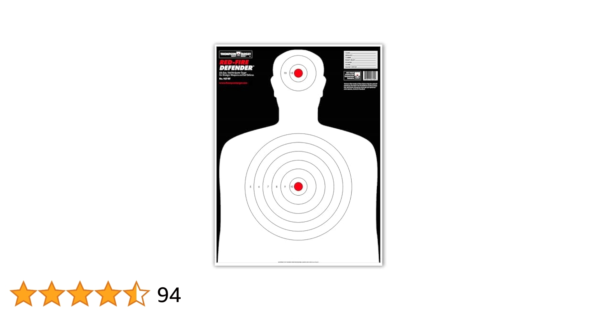 Amazon Thompson Target Center Fire Life Size Human Silhouette Ultra Bright Paper Gun Range Shooting Targets 19x25 Inch Made In The USA 5 Pack Sports Outdoors