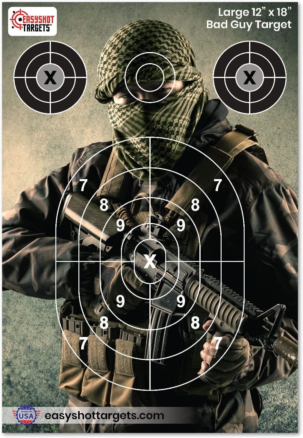 Bad Guy Targets 2 Variations 40 Targets Paper Shooting Worksheets Library