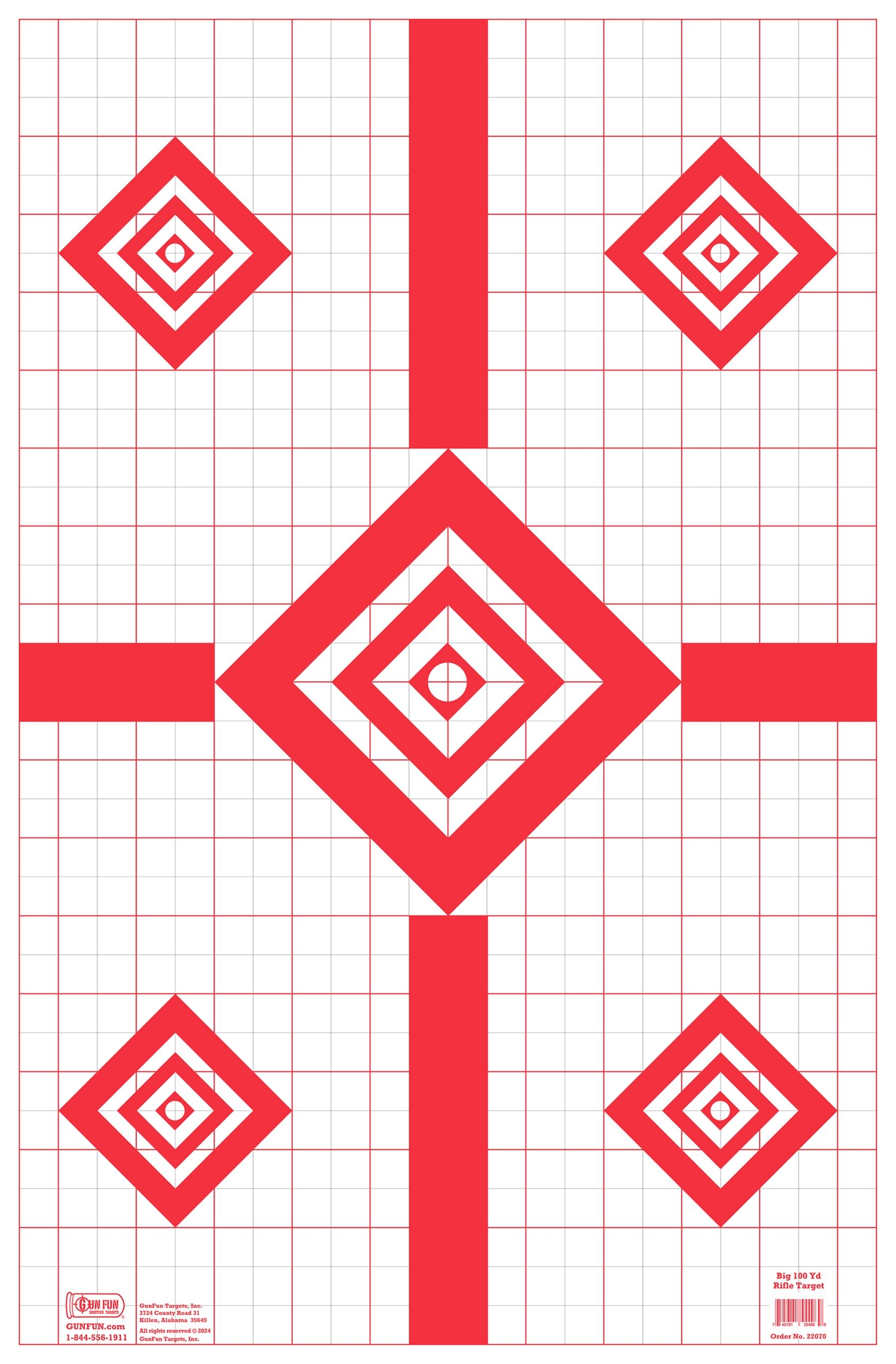 Big 100 Yard Rifle Target 22070 Military Police Targets Inc 833 556 1911
