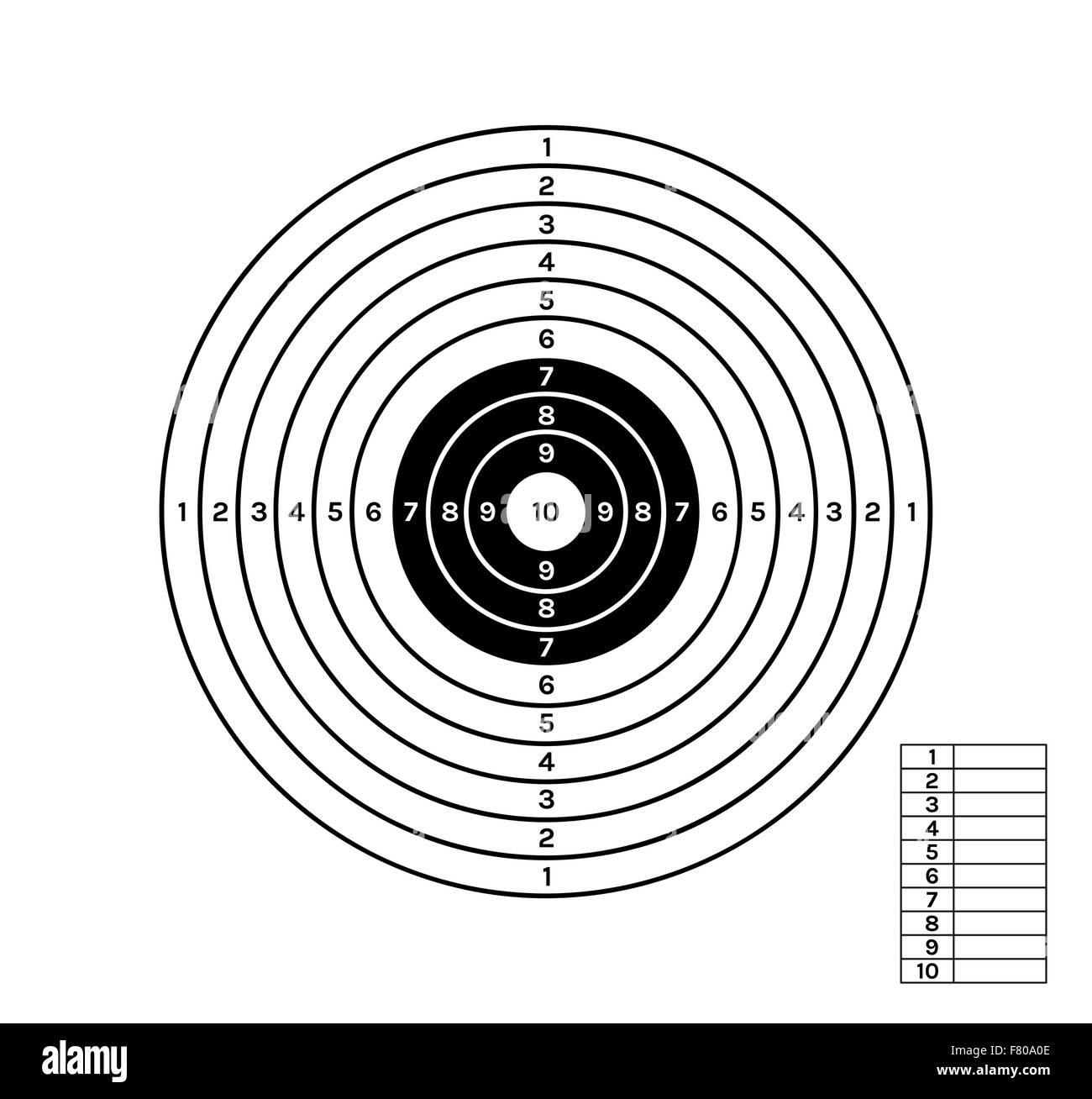 Blank Archery Target Black And White Stock Photos Images Alamy