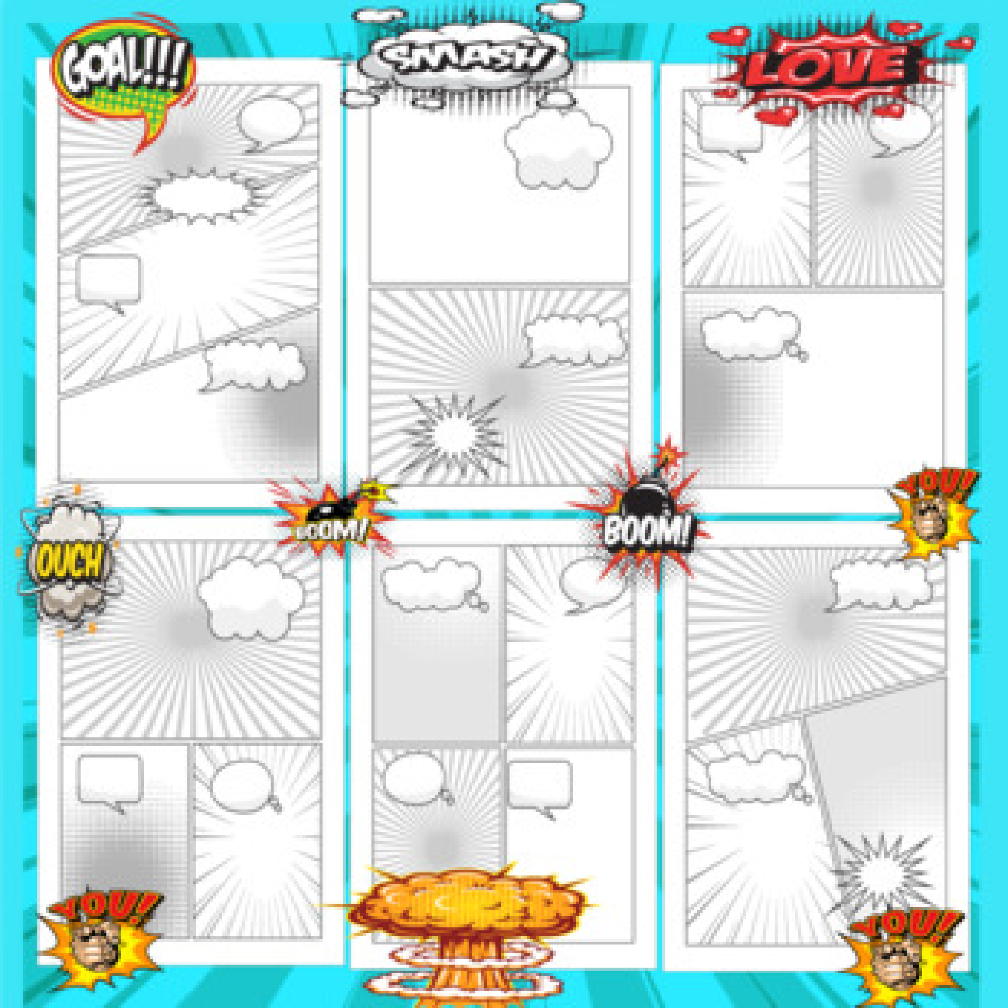 Blank Comic Strip Templates Variety Of Templates For Creative Kids Made By Teachers