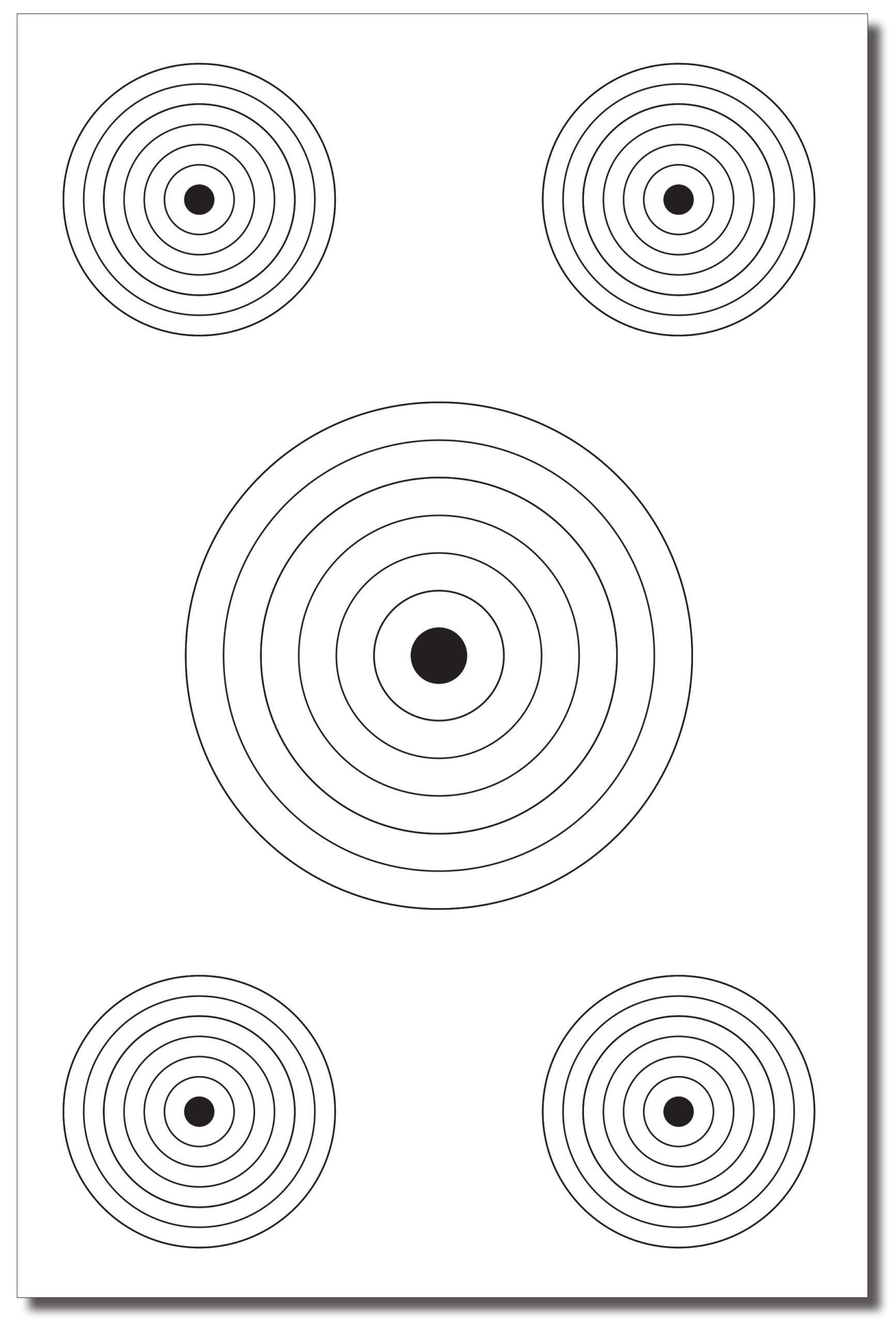 BullsEye Shooting Targets 23x35 Paper Practice Shooting Target