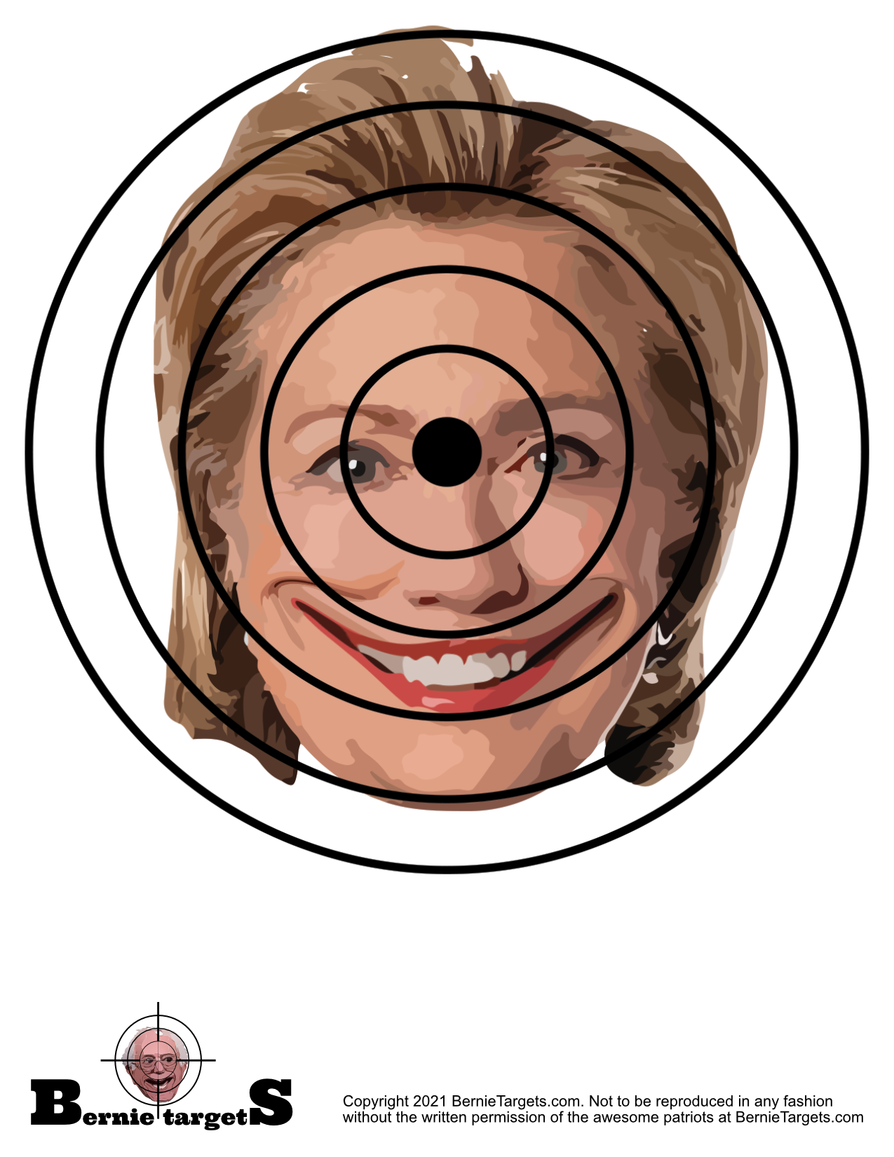 Printable Helery Clinton Shooting Target