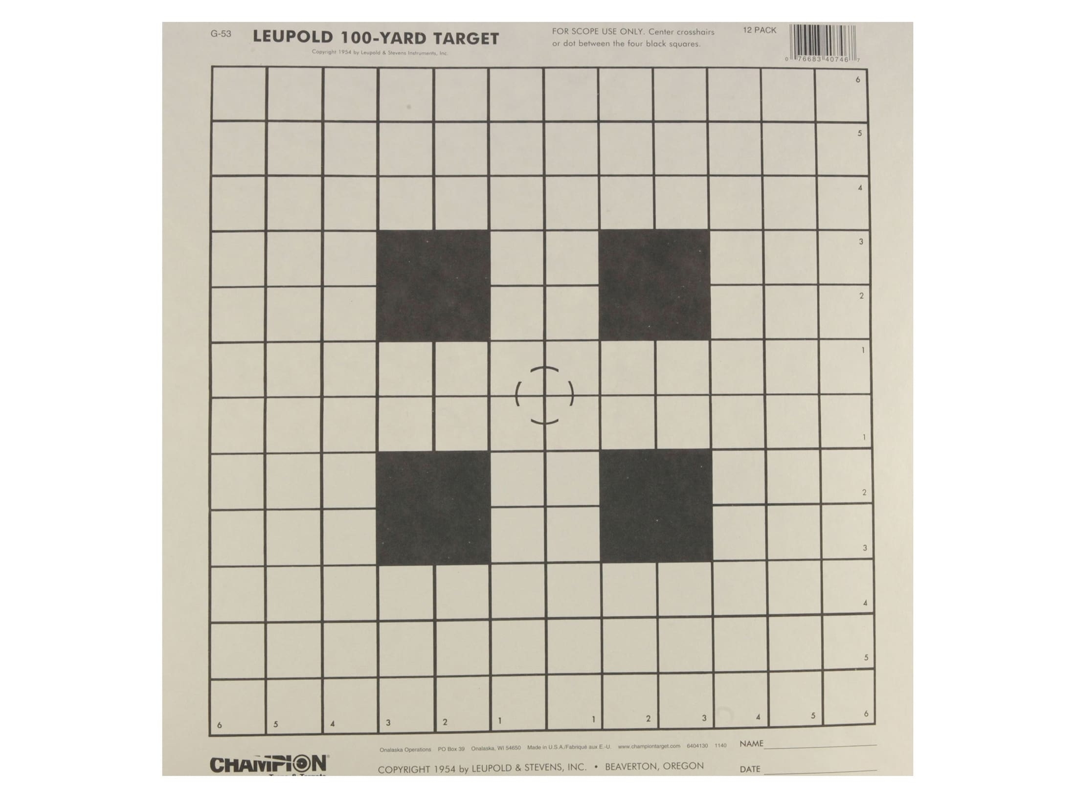 Printable Leupold Rifle Sight In Targets