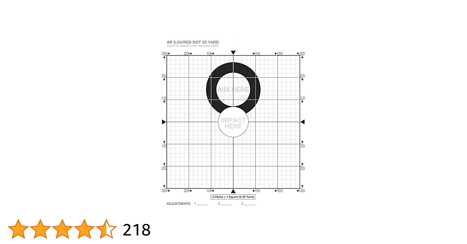 100 Meter Printable Acog Zero Target