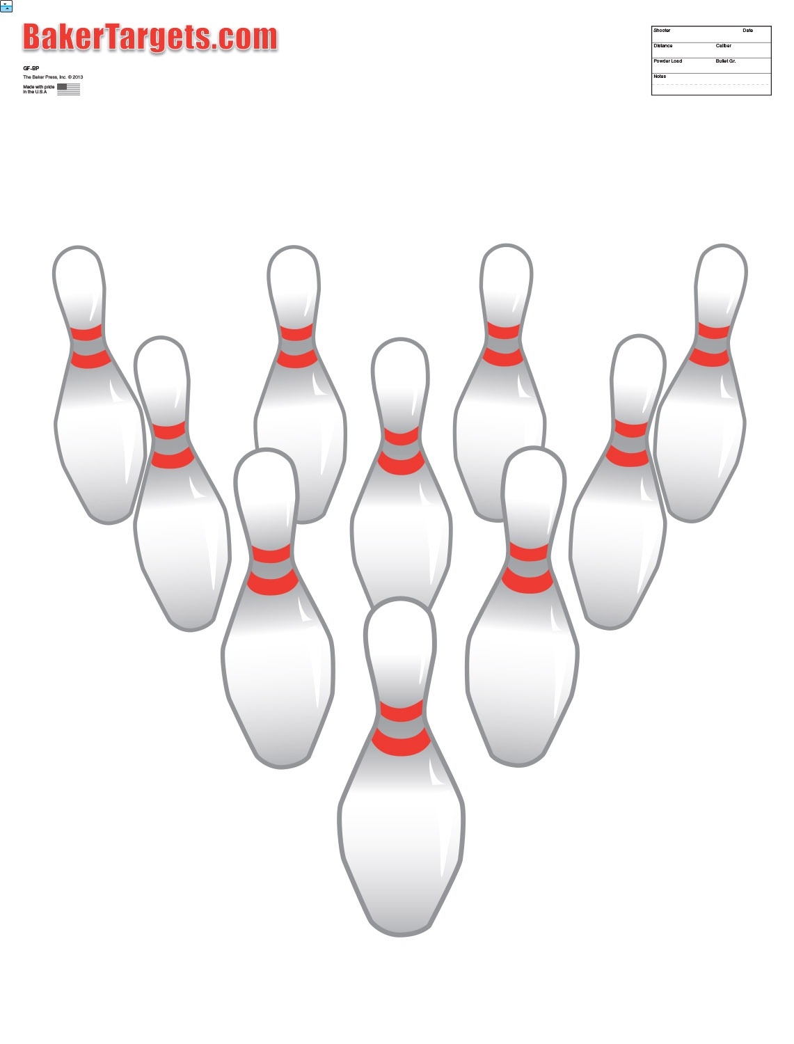 Command Training Skill Builder Target 250 Pack Baker Targets