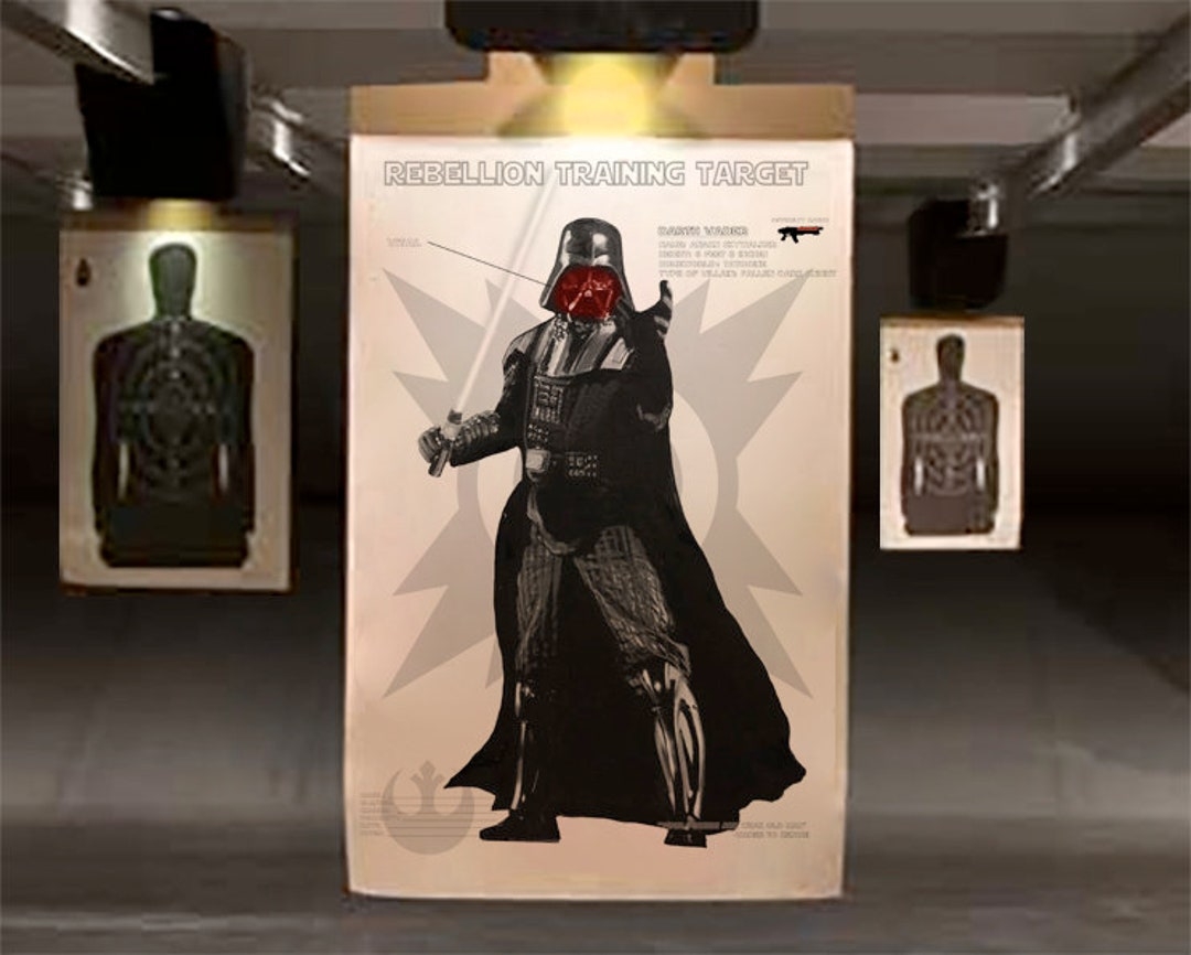 Darth Vader Target Practice Print Etsy