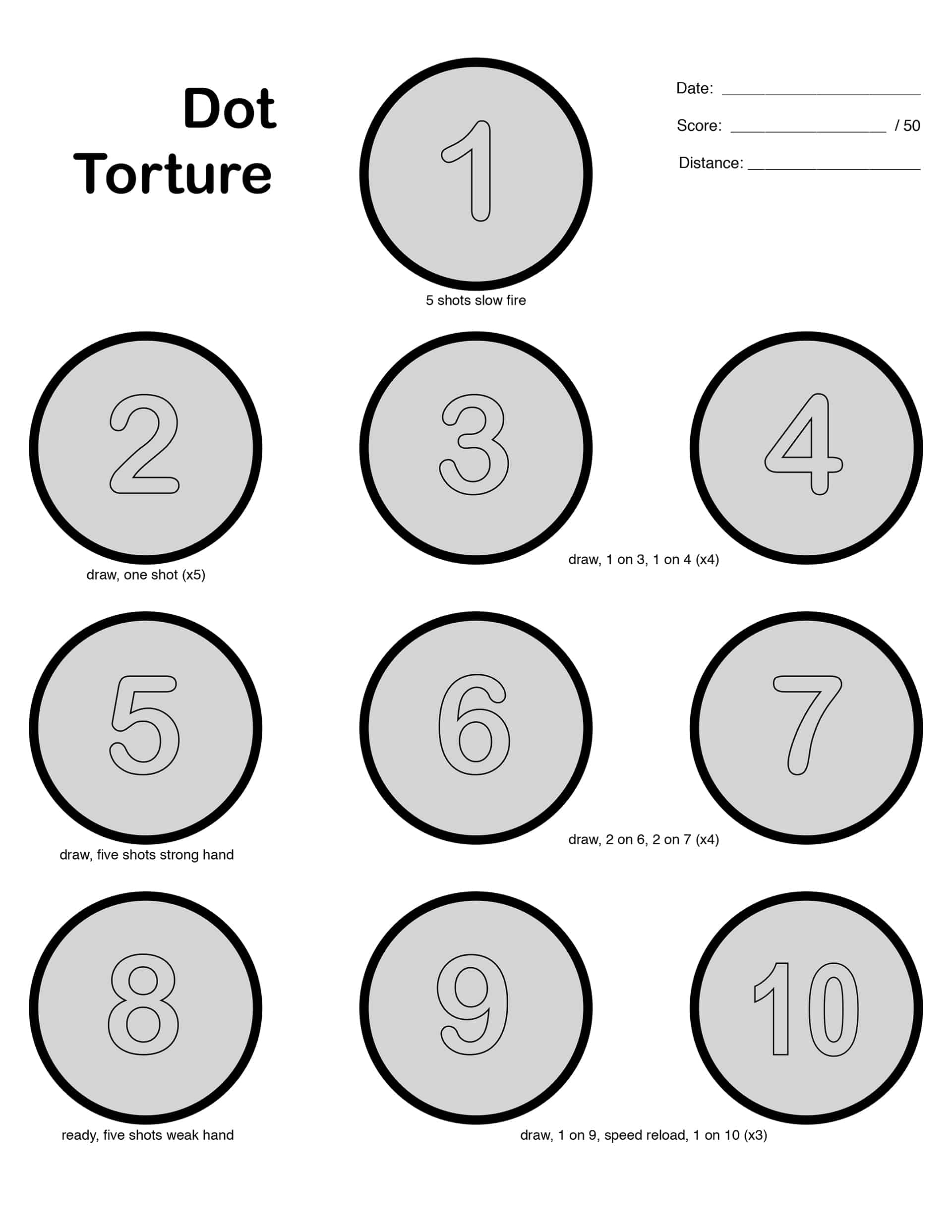 Dot Torture Shooting Drill Trigger Pressers