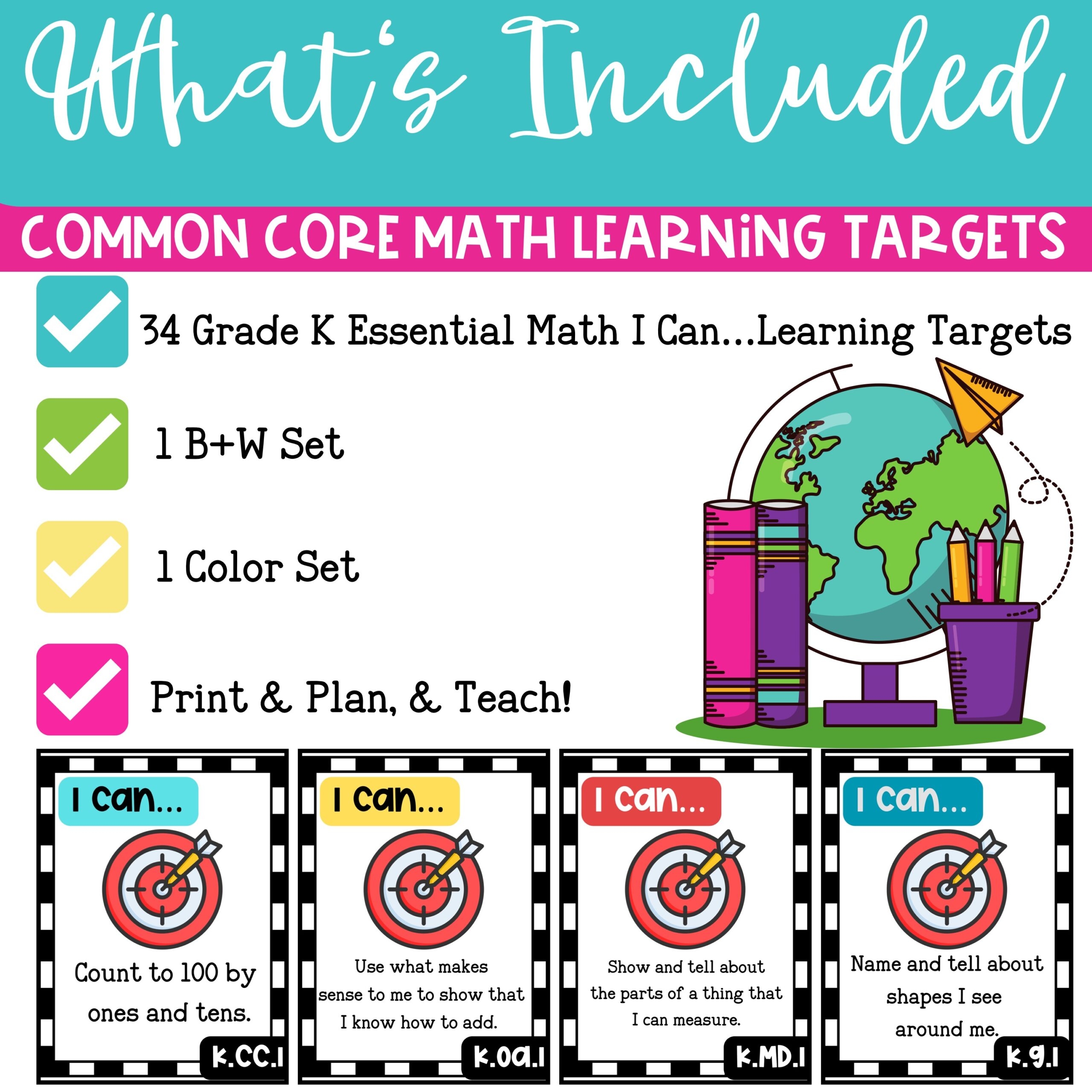ELA Math CCSS Learning Targets Essential Standards Classful