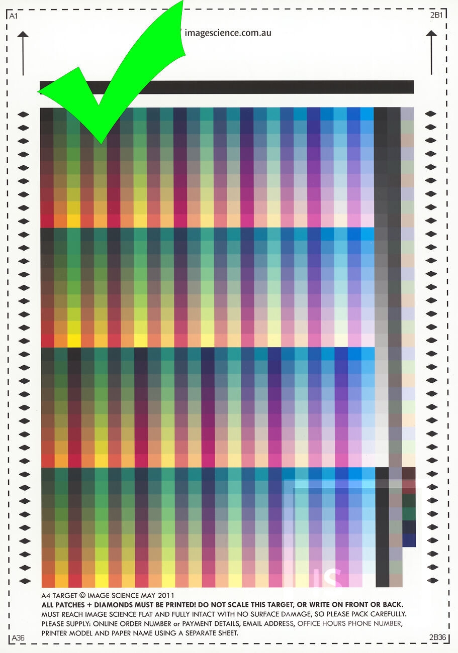 Printable Color Target For Scans