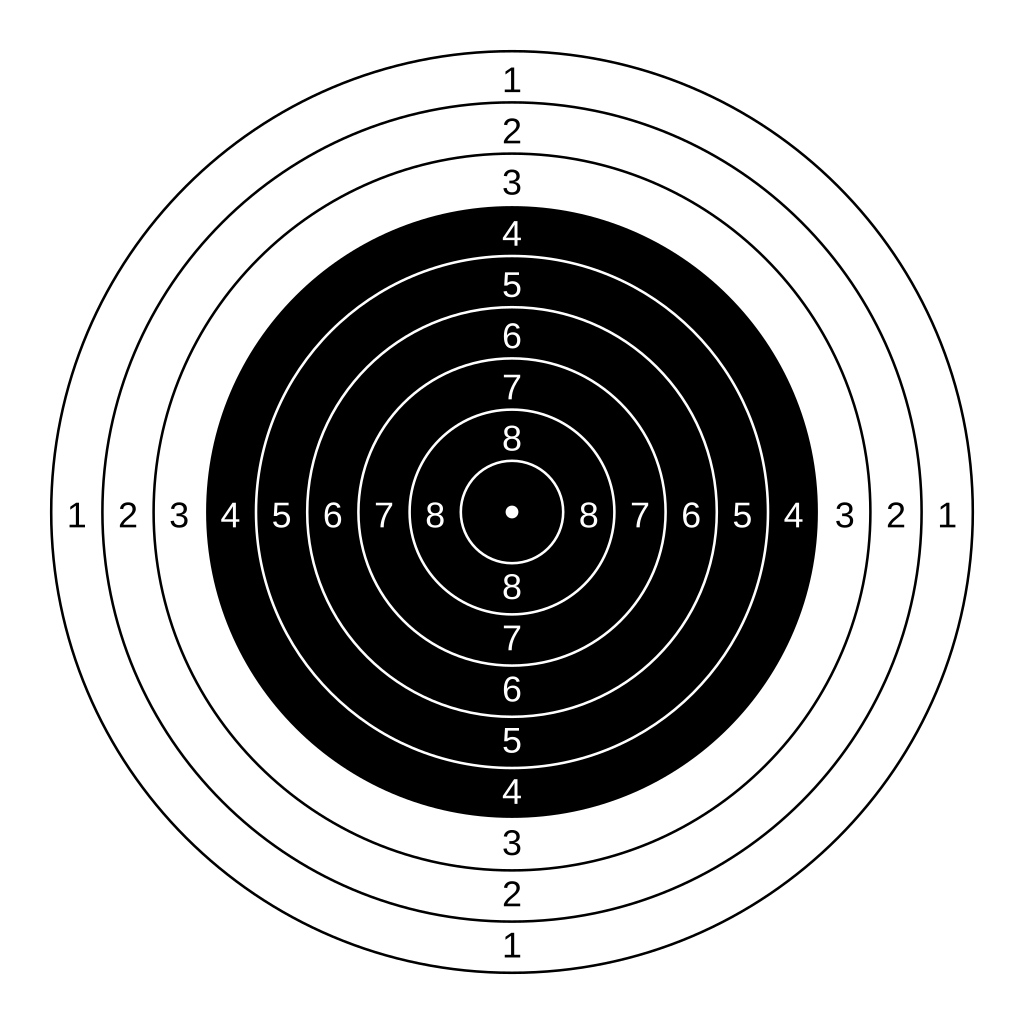 Printable 10m Air Rifle Target