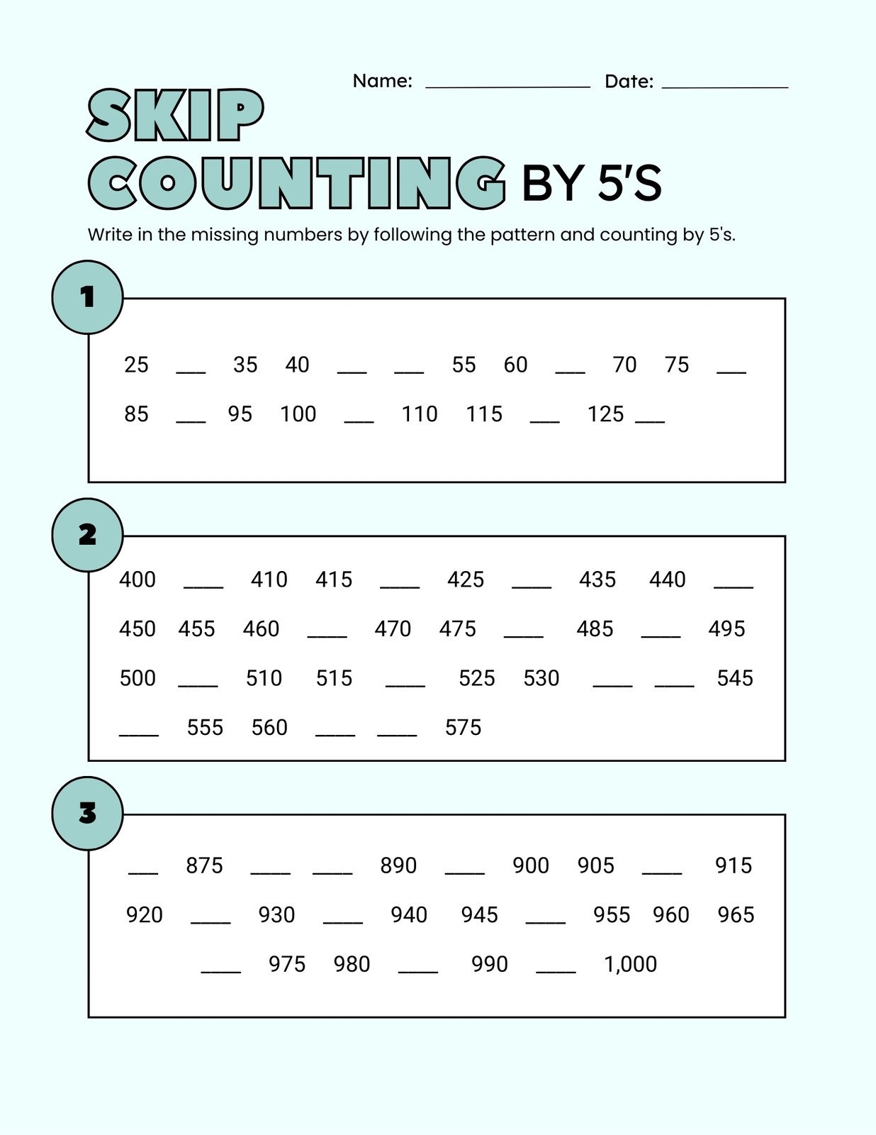 Grade 2 Learning Target Printable Worksheets