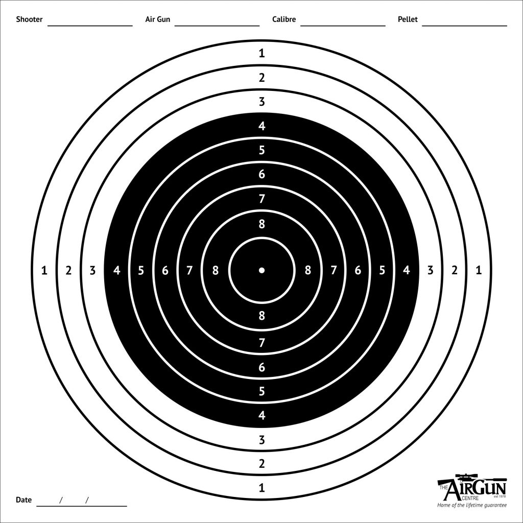 Free Printable Air Rifle Targets A4 17cm 14cm The Airgun Centre