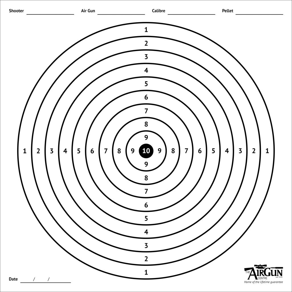 Free Printable Air Rifle Targets A4 17cm 14cm The Airgun Centre