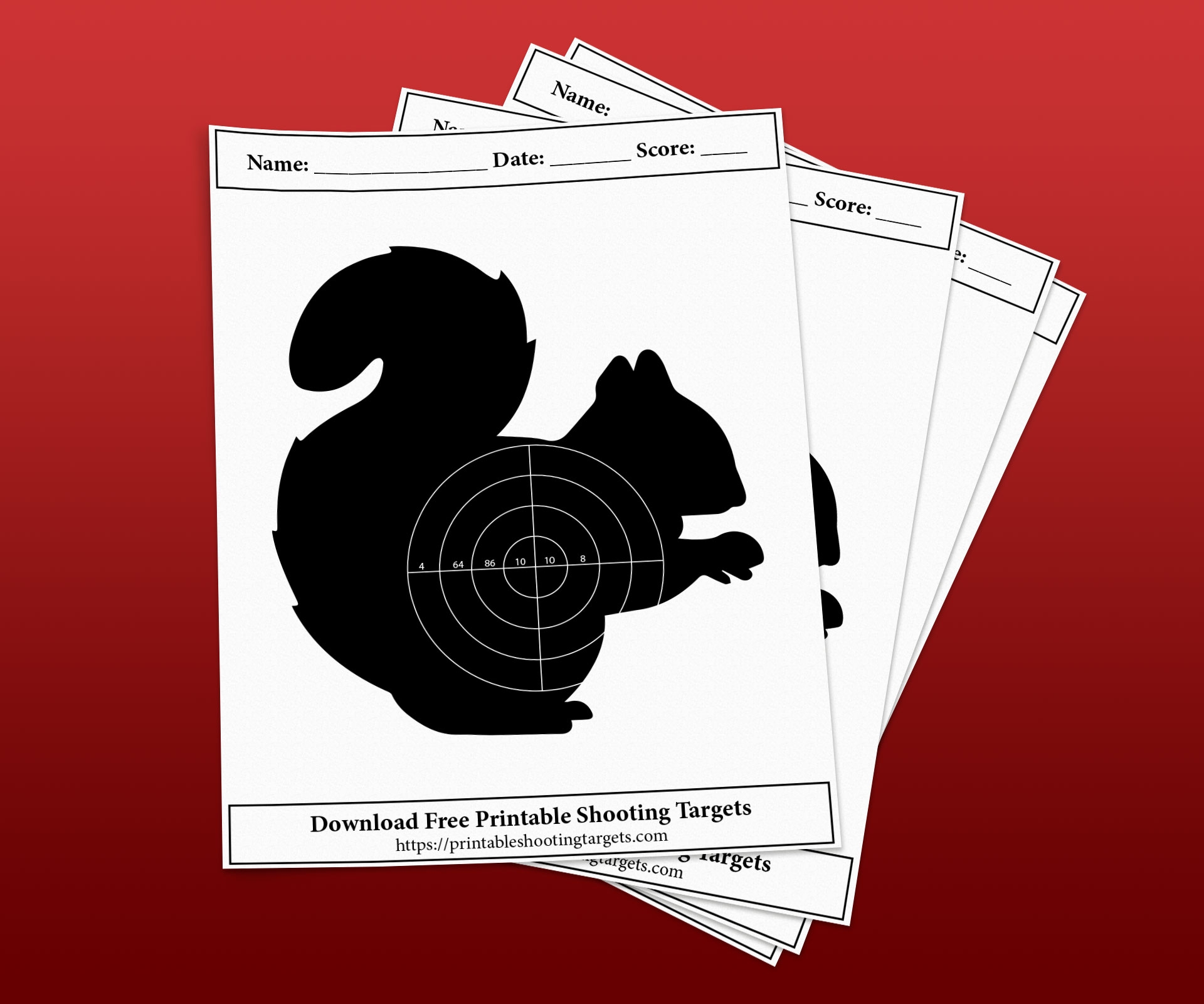Targets To Shoot Printable Kids Squirrel