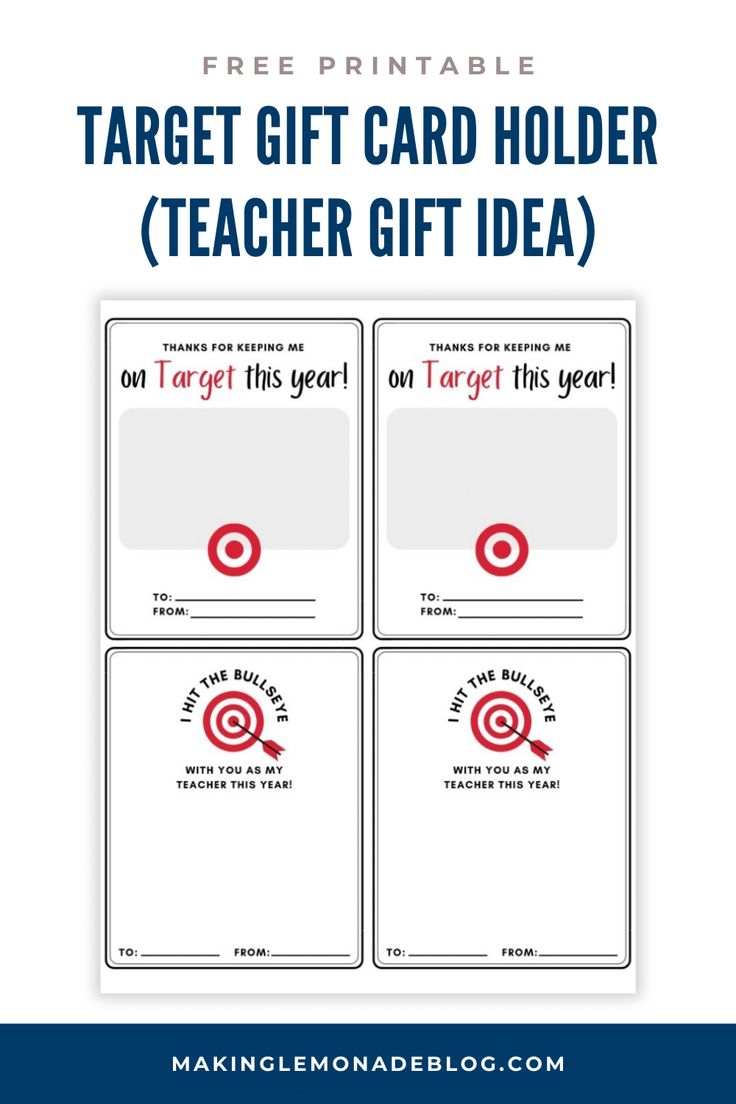 Free Printable Target Gift Card Holder