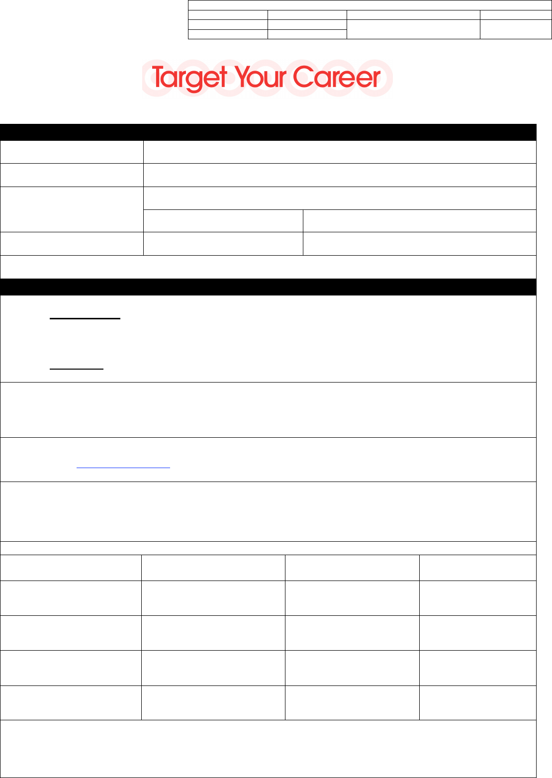 Target Printable Job Application Pdf