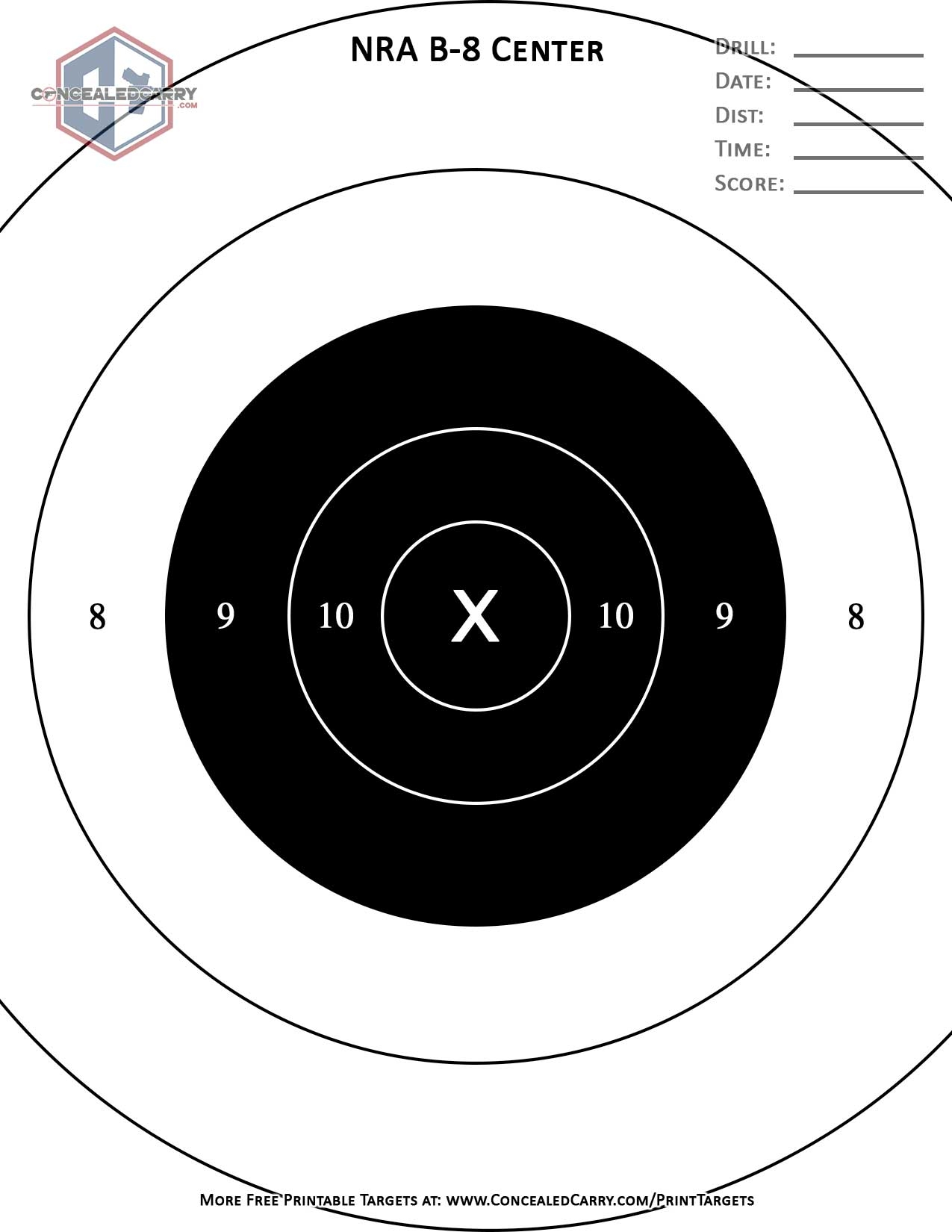 Printable Targets 8.5 X 11