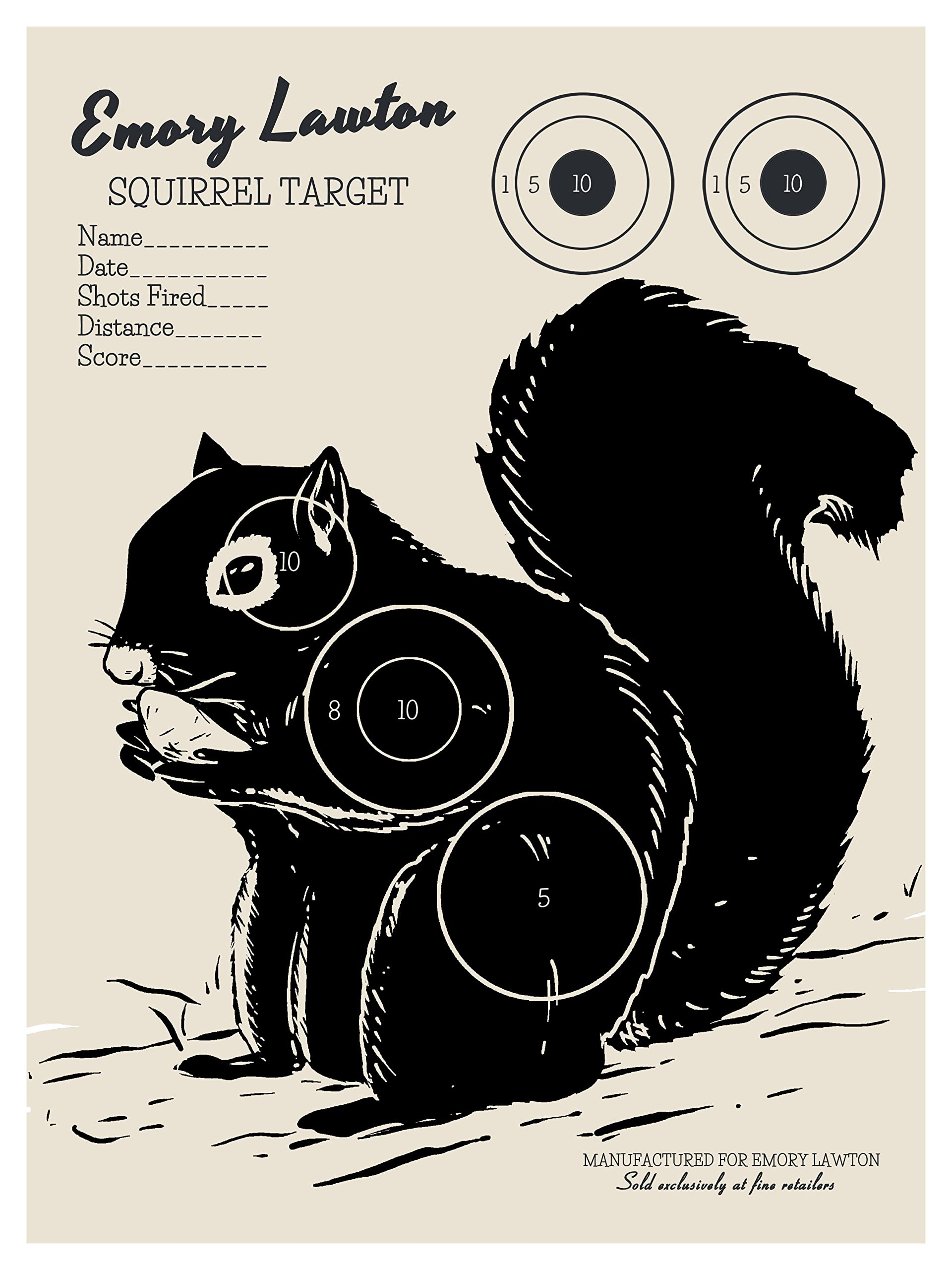 Printable Squirrel Target Practice Bullseye