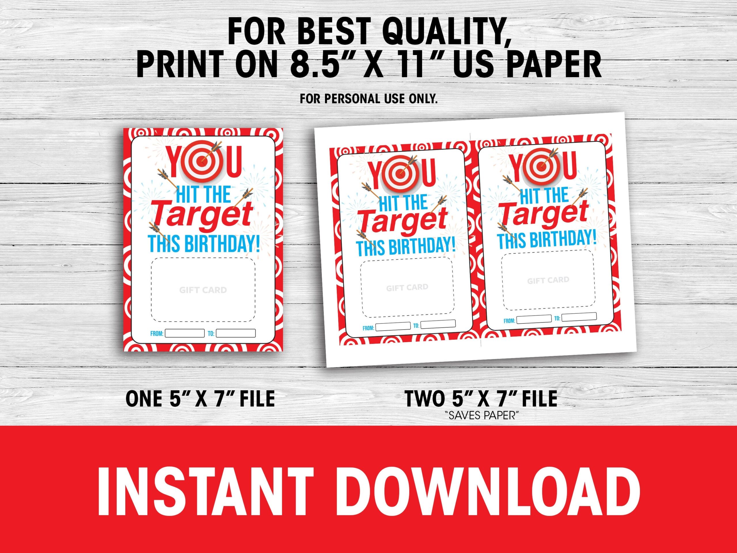 Target Happy Birthday Card Printable