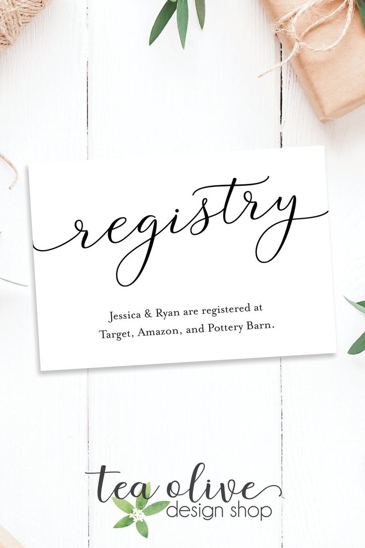 Printable Registry Cards From Target