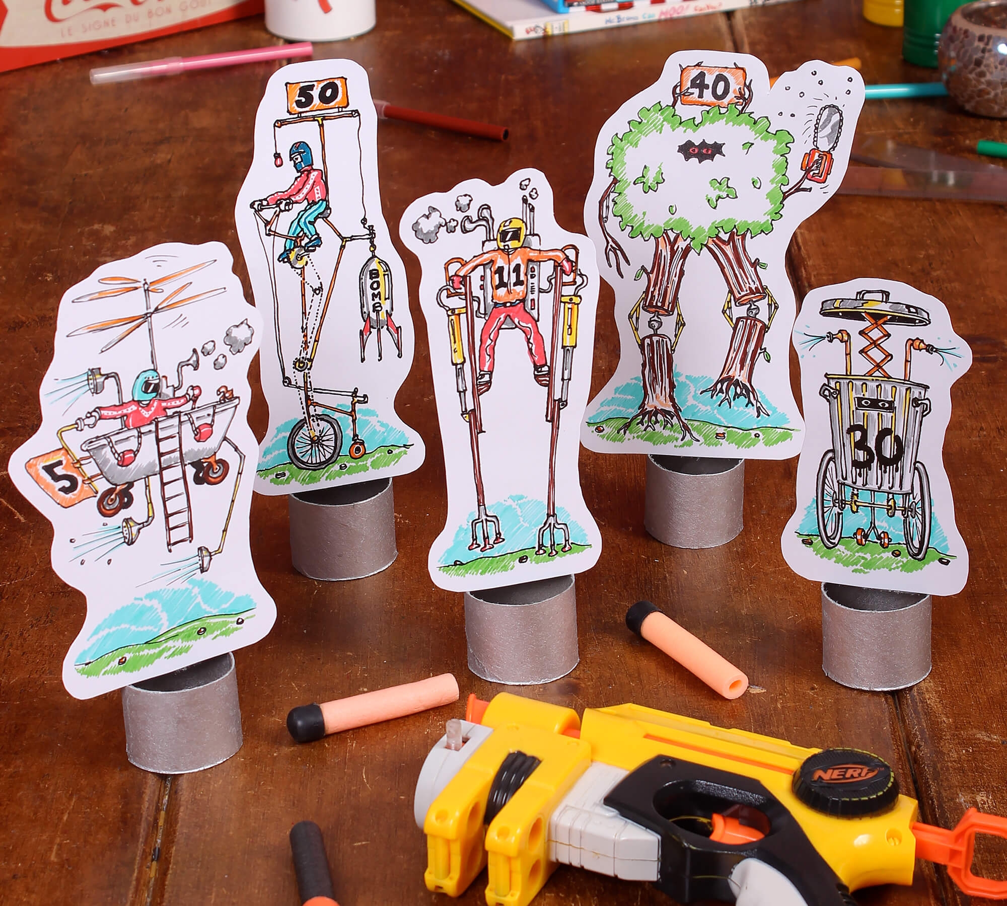 How To Make Five Wacky Nerf Gun Targets With Stands