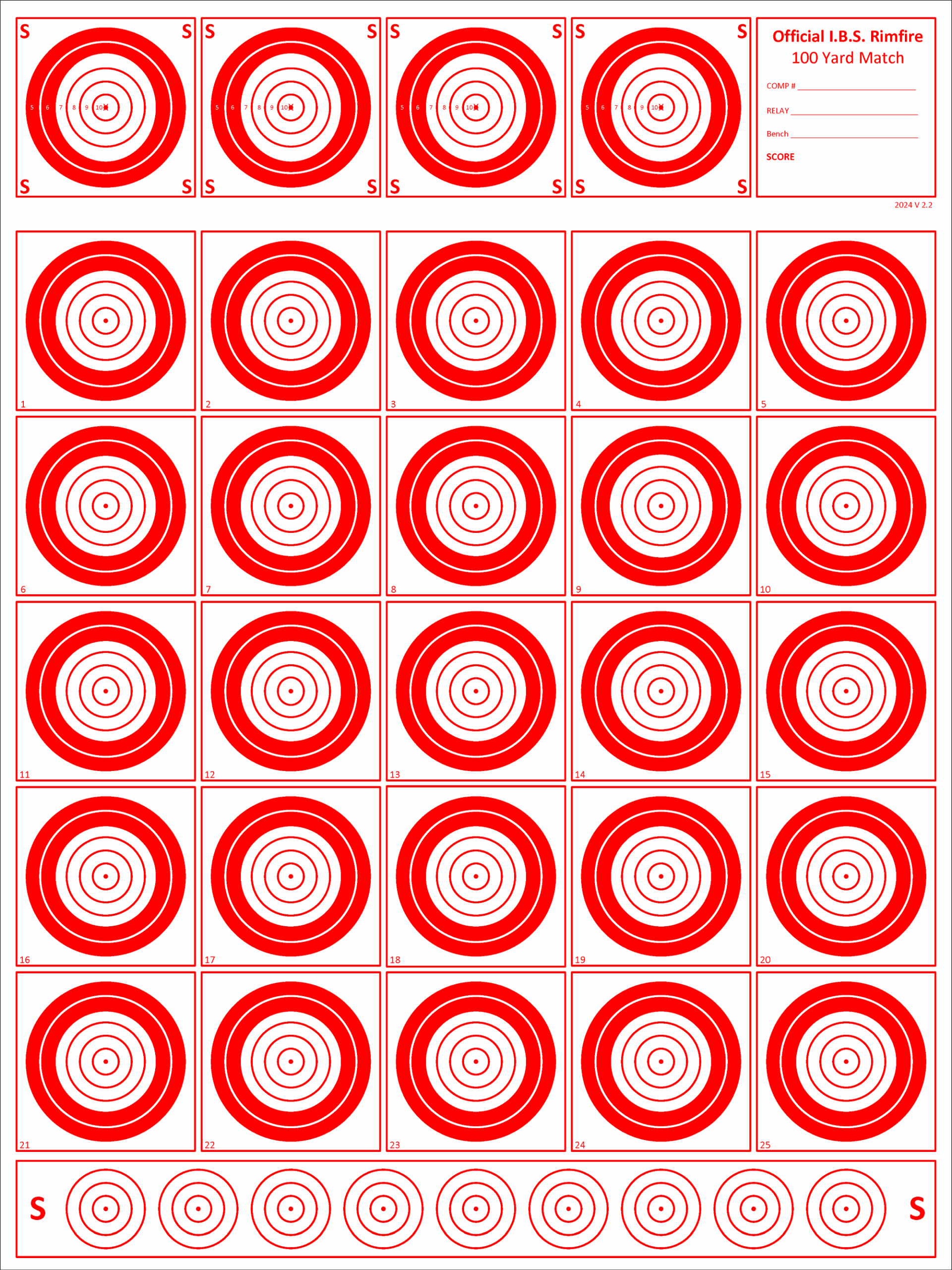 22lr Tactical Match Printable Targets
