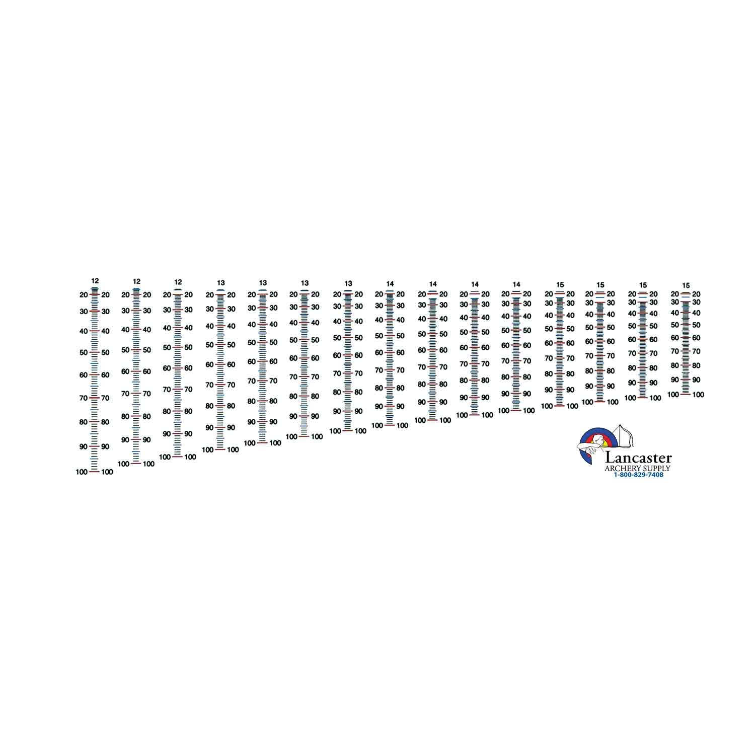 LAS Calibrated Sight Scale Compound Lancaster Archery Supply