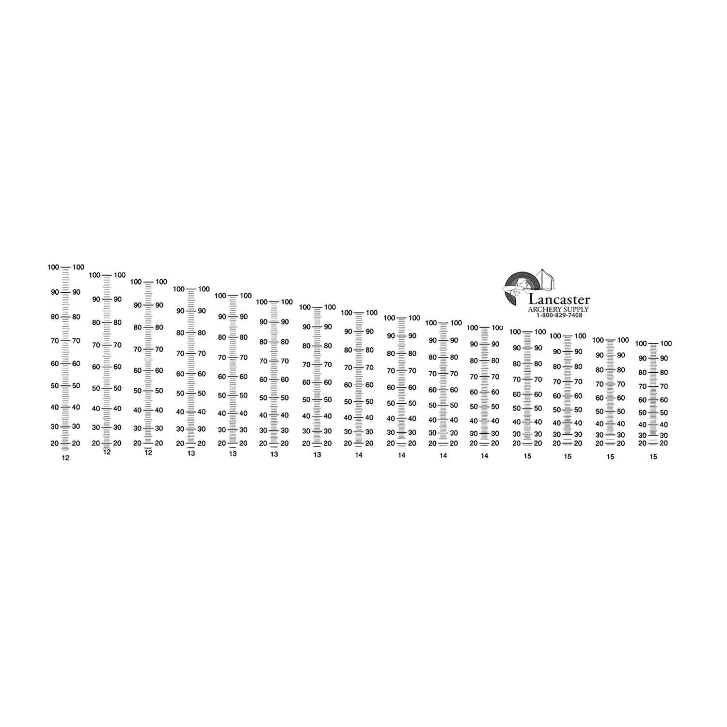 LAS Calibrated Sight Scale Recurve Lancaster Archery Supply