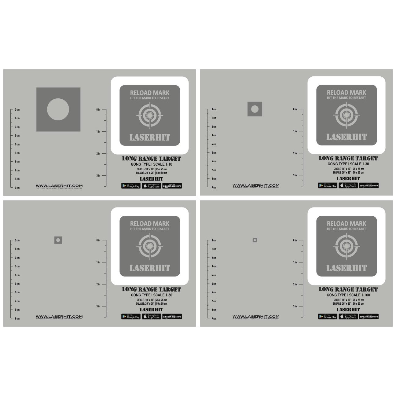 Printable Long Range Simulation Targets