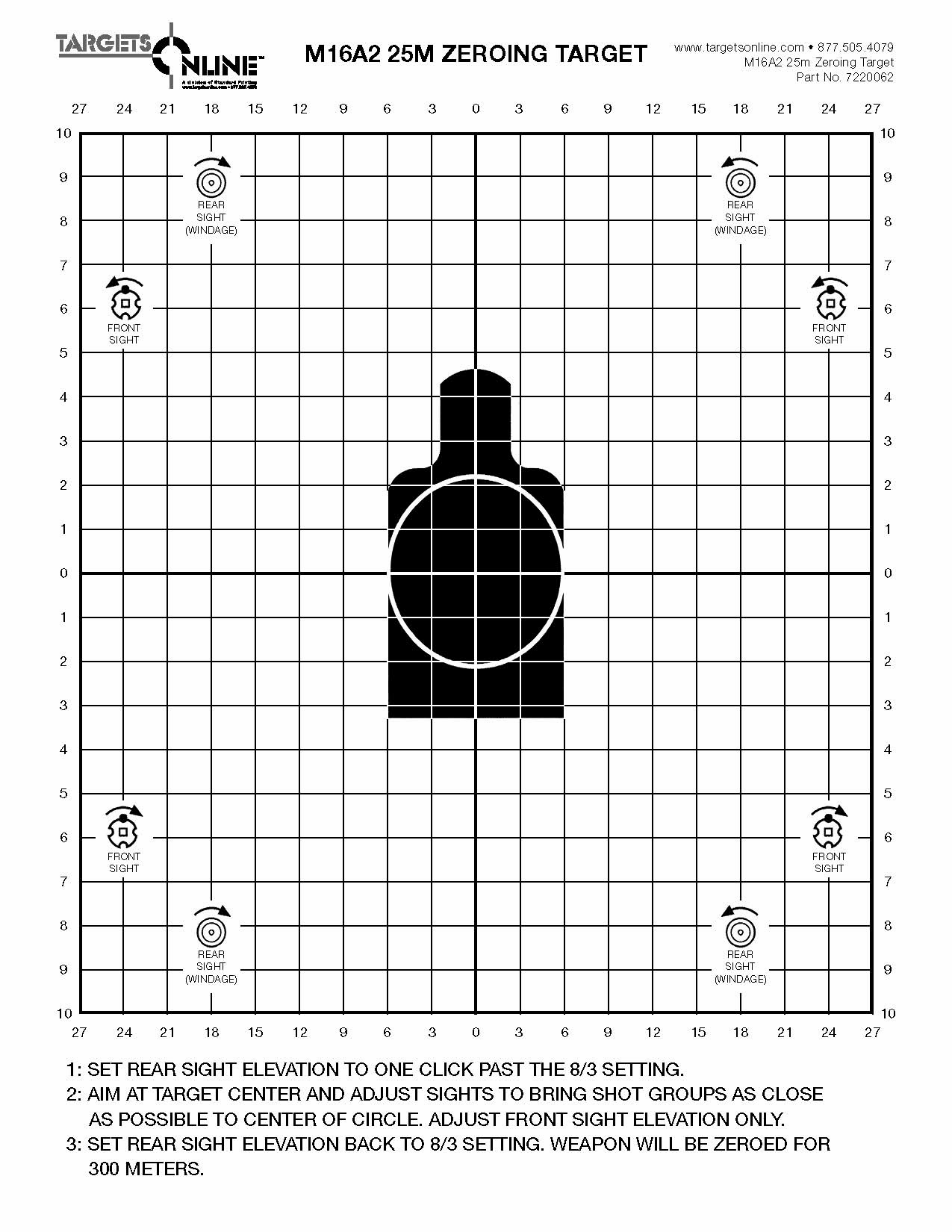 Printable Ibs 50 Yard Rimfire Target