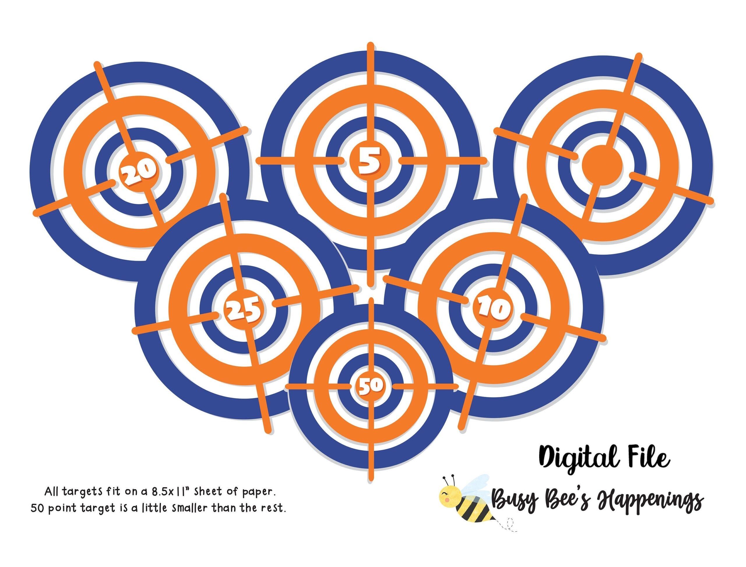 Nerf Target Printable Etsy