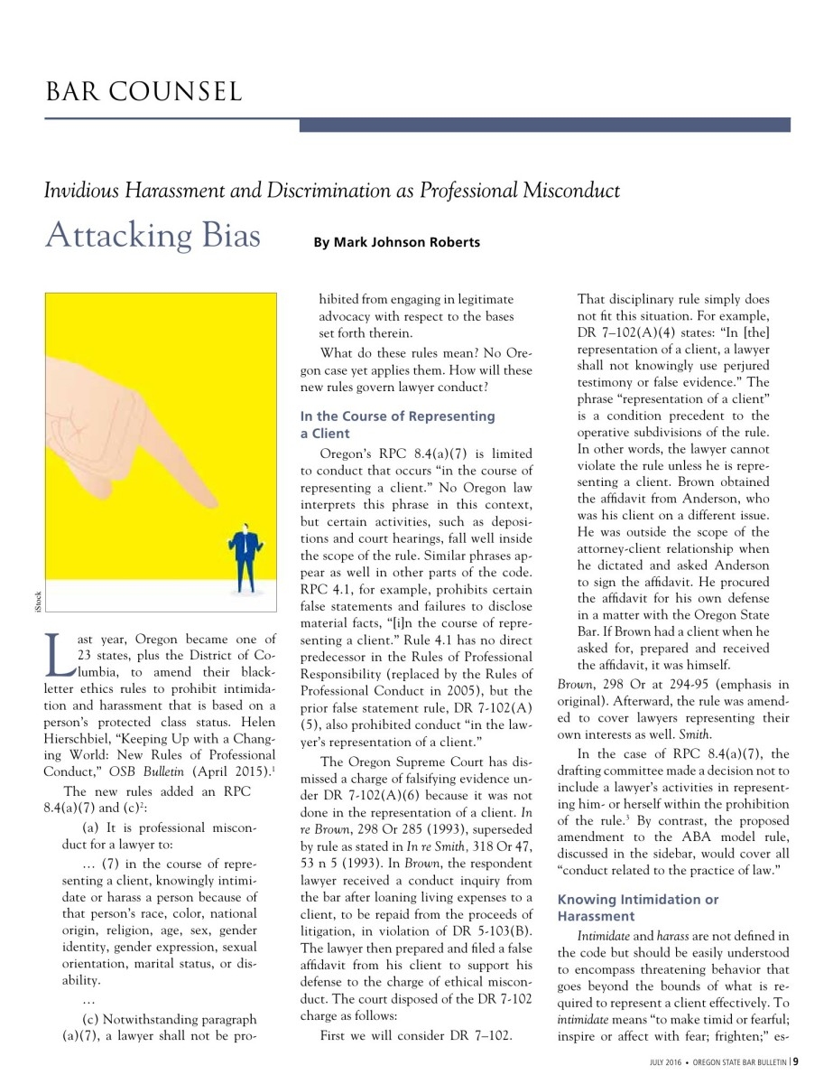 Oregon State Bar Bulletin Magazine