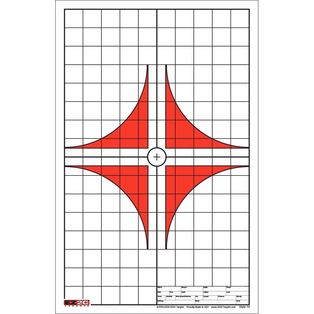10 Yr. Pistol Target Printable